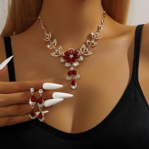 Parure Royale Fleur Rubis